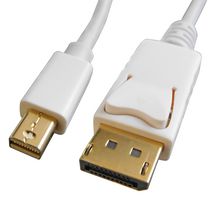 BC-DM006F - Audio / Video Cable Assembly, Mini DisplayPort Plug, DisplayPort Plug, 72 ", 1.8 m, White - STEWART CONNECTOR
