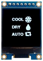 MDOB128128DV-WS - Graphic OLED, 128 x 128 Pixels, White on Black, 3V, SPI, 38.6mm x 26.4mm, -40 °C - MIDAS