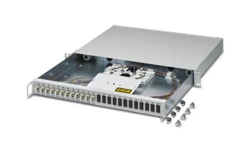 PHOENIX CONTACT Fibre Optics FOC-SB-FR19:1U-LCD12-OM2 GY N/W DISTRIBUTE BOX, GREY, 12 X LC DUPLEX PHOENIX CONTACT 3293220 FOC-SB-FR19:1U-LCD12-OM2 GY