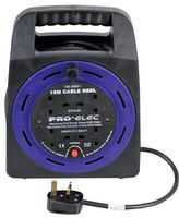 2315-4-15m Mains Extension Reel, 4 Outlet, Uk, 15m Pro Elec