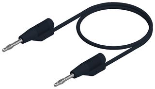 938115100 Test Lead, 2mm Banana Plug, Black, 250mm Hirschmann Test And Measurement