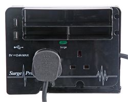 2902SU 2 Gang Ext Socket With USB 2m Pro Elec