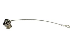 21010000035 Blinding Cap W/ Cable Clip, Metal Harting