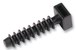 151-80110 Tie Mount, Black, 9mm, Pk100 HELLERMANNTYTON