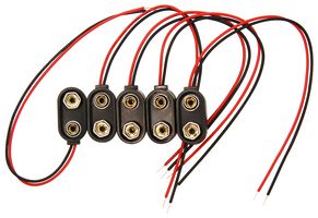 MP007079 Battery Holder, Snap On , 6" Wire Lead multicomp Pro