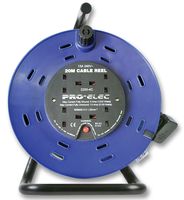 2200-4-20m Mains Extension Reel, 4 Outlet, Uk, 20m Pro Elec