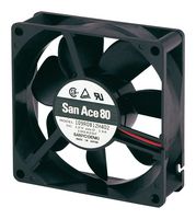 109P0812H602 Axial Fan, 80mm, 12VDC, 29.7CFM, 31DBA SANYO DENKI