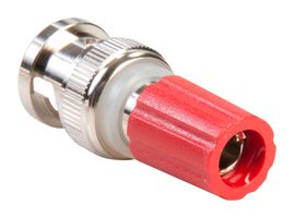 3430-2. Adapter, Binding Post - BNC Plug, Red Pomona