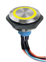 AV5522F102074BK Illum Pb SW, SPDT, 1A, 30Vdc, Wire Lead Apem