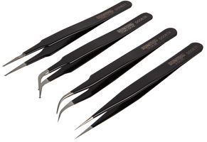D00838 Tweezers Set, ESD Safe, 4PC multicomp Pro