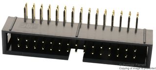 MC-254-30-00-Ra-Dip Conn, Header, R/A, 30POS, 2Row, 2.54mm multicomp Pro