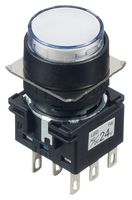 LB1L-A1T64PW Pb Switch, DPDT, 24Vac/DC, Solder, White Idec