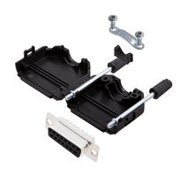 L17DPPK15-Bk+L77SDA15S D Sub Connector, Rcpt, 15Pos, Solder Amphenol ICC