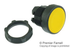 ZB5AA5 Switch Head, Round, Yellow Flush, Pb SW Schneider Electric