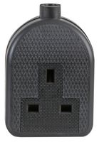 0138-Bk Socket, Extension, 1WAY, Rubber, Black Pro Elec