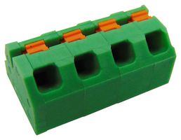 SPTAF 1/ 4-5,0-IL TB, WIRE TO BOARD, 4POS, 24-16AWG, GREEN PHOENIX CONTACT