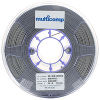 MC011442 3D Printer Filament, ABS, 1.75mm, Silver multicomp