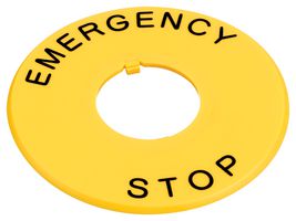 HWAV-27-Y Nameplate, E-Stop Switch Idec