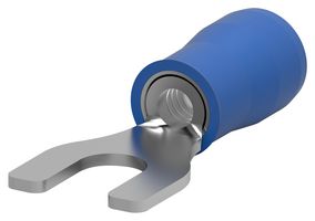 130537 Crimp Terminal, Fork, 1/4", 14AWG, Blue Amp - Te Connectivity