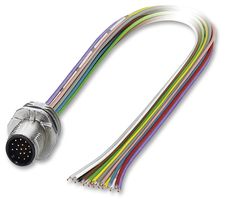 SACC-E-MS-17CON-M16/0,5 SCO CABLE ASSY, 0.5M, M12, 17 WAY, PLUG PHOENIX CONTACT