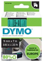 40919 Tape, Black/Green, 9mm Dymo