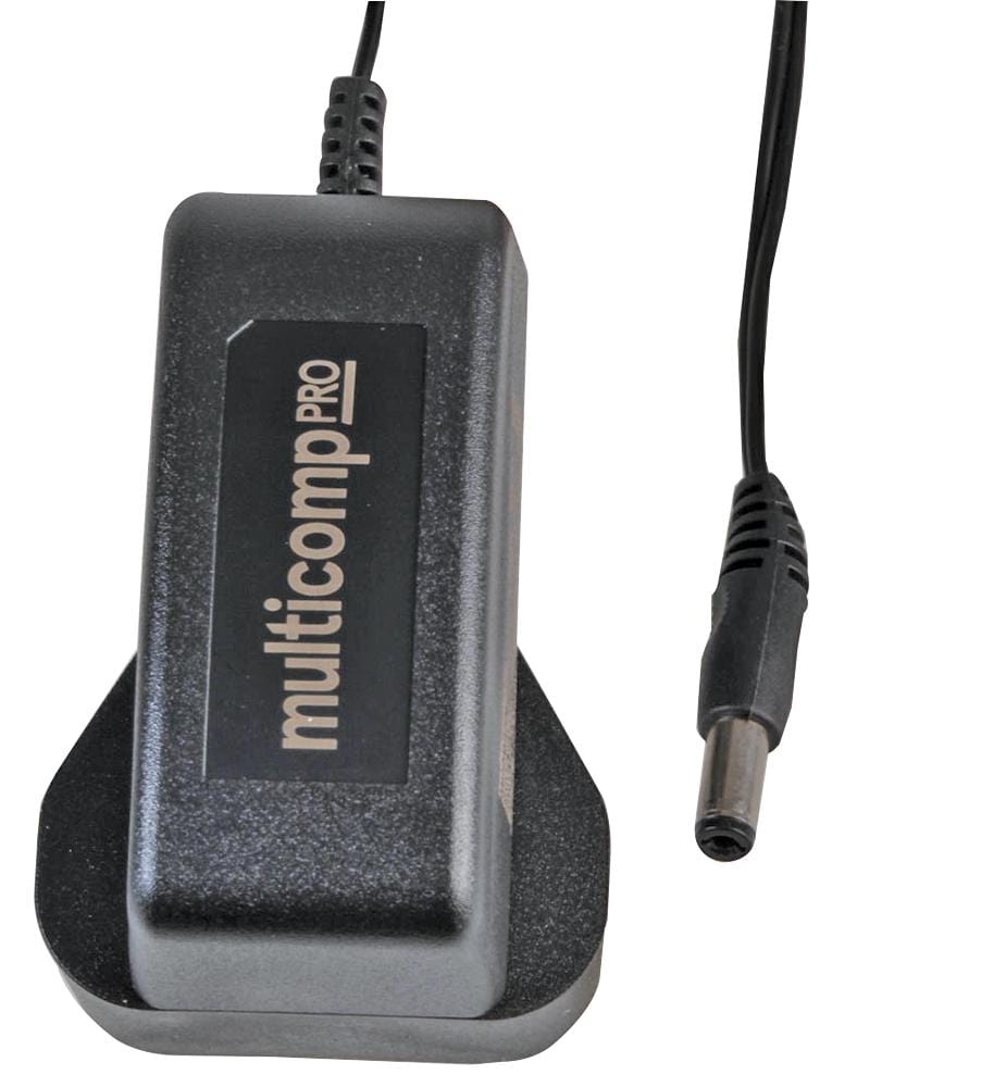 MULTICOMP PRO External Plug In Adaptor - Single Output MP001997 ADAPTER, AC-DC, 12V, 0.5A MULTICOMP PRO 3293076 MP001997