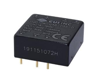 CUI Isolated Board Mount PQD10W-Q48-D512-D DC-DC CONVERTER, 2 O/P, 10W CUI 3595148 PQD10W-Q48-D512-D