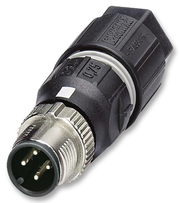 PHOENIX CONTACT Sensor Connectors SACC-MS-4QO-0,75-M SCO PLUG, M12, PLUSCON, A CODE, 4 WAY PHOENIX CONTACT 2308662 SACC-MS-4QO-0,75-M SCO