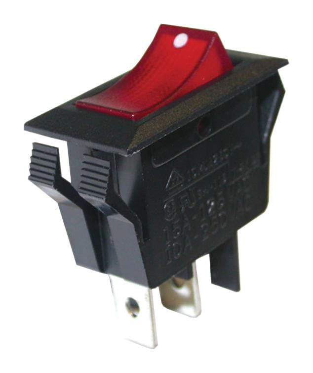 MULTICOMP Rocker SPC21177 ROCKER SWITCH, SPST, 15A, 125V, RED MULTICOMP 2543086 SPC21177