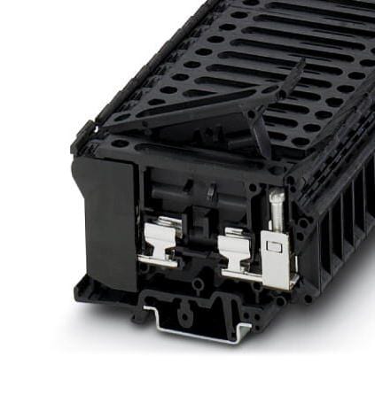 PHOENIX CONTACT Fused UK 6,3-HESI FUSE MODULAR TB, 2WAY, 6AWG, BLACK PHOENIX CONTACT 3259476 UK 6,3-HESI
