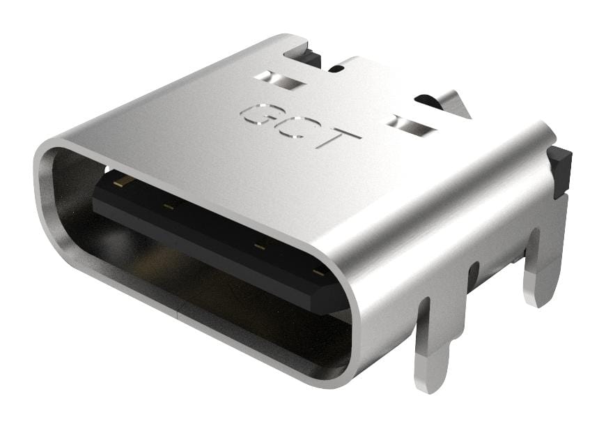 GCT (GLOBAL CONNECTOR TECHNOLOGY) USB Connectors USB4105-GF-A-060 USB CONN, 2.0 TYPE C, R/A RCPT, 16POS GCT (GLOBAL CONNECTOR TECHNOLOGY) 3777659 USB4105-GF-A-060