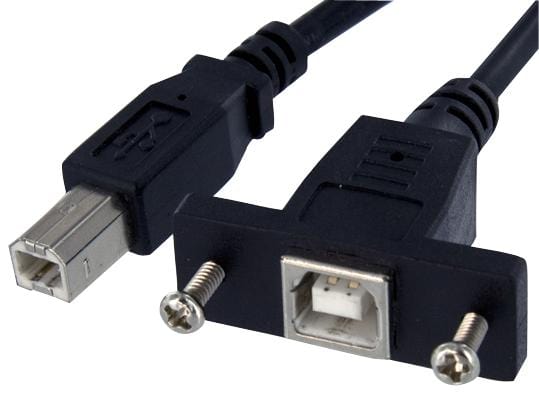 STARTECH Computer Cables USBPNLBFBM3 LEAD, PANEL MOUNT USB B FEMALE-B MALE 1M STARTECH 3402834 USBPNLBFBM3