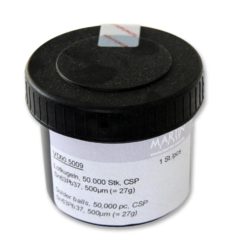 MARTIN SMT Solder Pellets VD90.5009 SOLDER BALLS, 63/37, 220 DEG, 500UM MARTIN SMT 2352926 VD90.5009