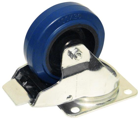 PENN ELCOM Casters W0985-V6 CASTORS, 100MM, 200KG, SWIVEL + BRAKE PENN ELCOM 3374599 W0985-V6