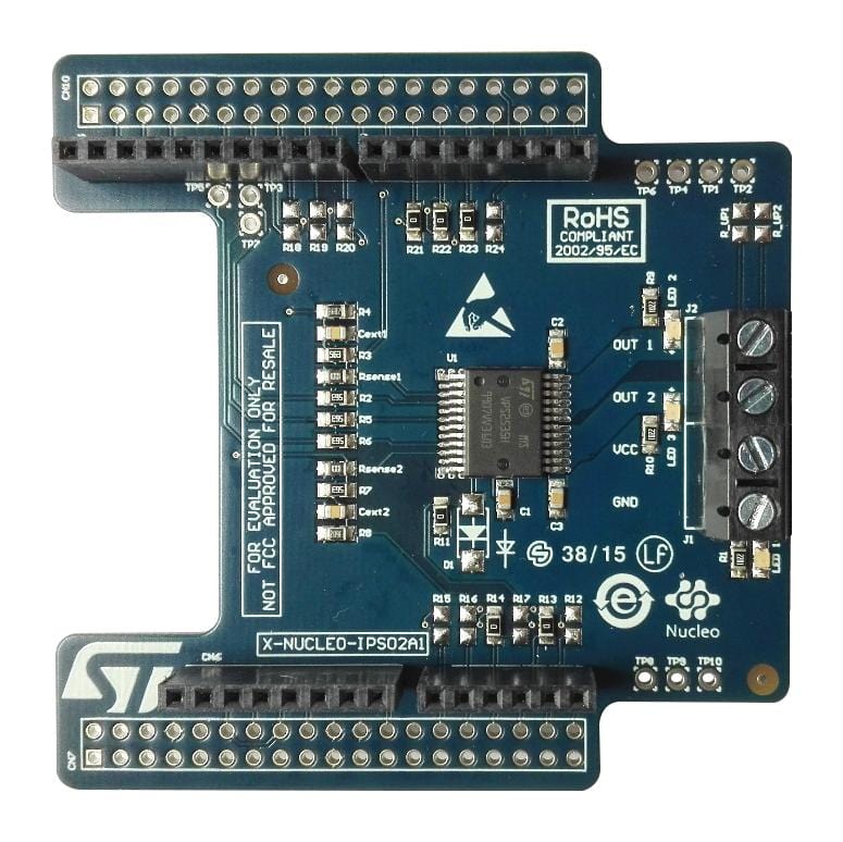 STMICROELECTRONICS ARM X-NUCLEO-IPS02A1 EXP BOARD, DUAL CHANNEL HIGH SIDE DRIVER STMICROELECTRONICS 2809315 X-NUCLEO-IPS02A1