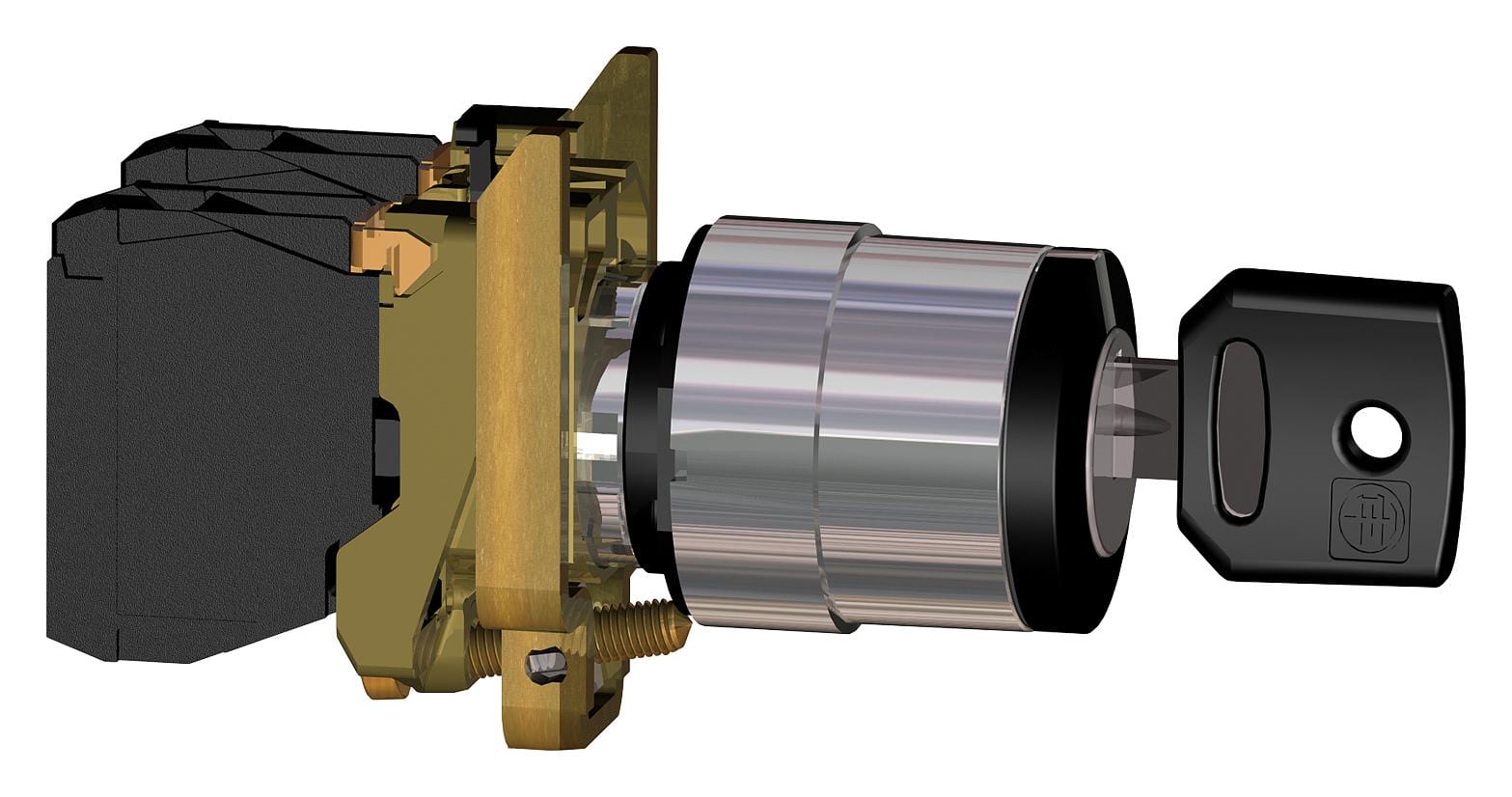 SCHNEIDER ELECTRIC Key Operated XB4BG61 SELECTOR SWITCH, SPST-NO, 2POS, 90DEG SCHNEIDER ELECTRIC 2614768 XB4BG61
