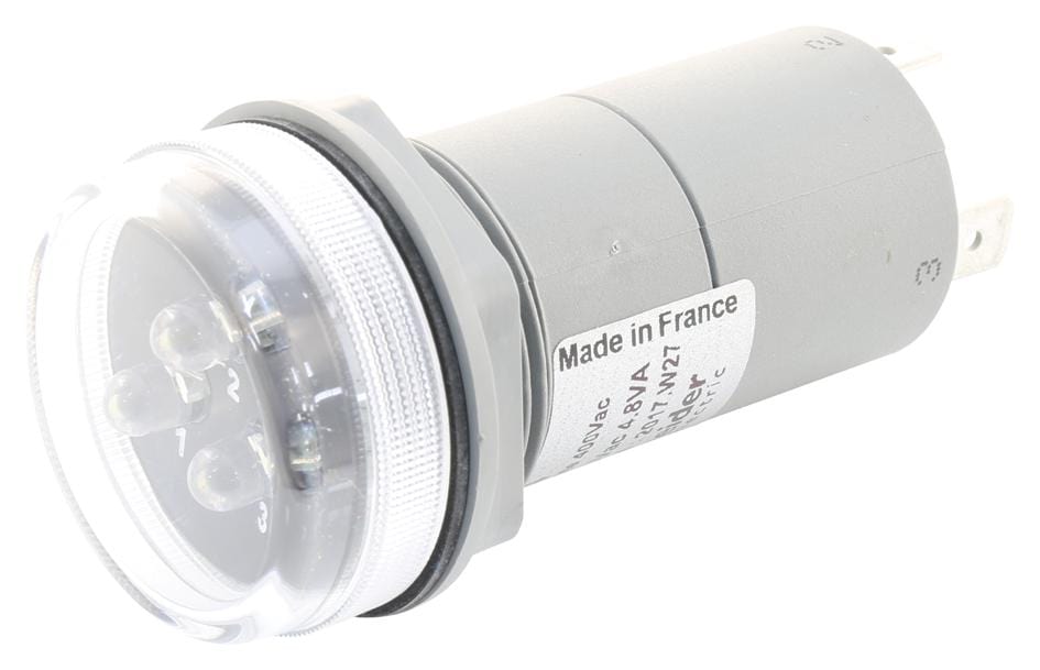 SCHNEIDER ELECTRIC Panel Indicators XB5EV57L4 PILOT LIGHT, VOLT INDICATOR, 30MM, WHITE SCHNEIDER ELECTRIC 2780417 XB5EV57L4