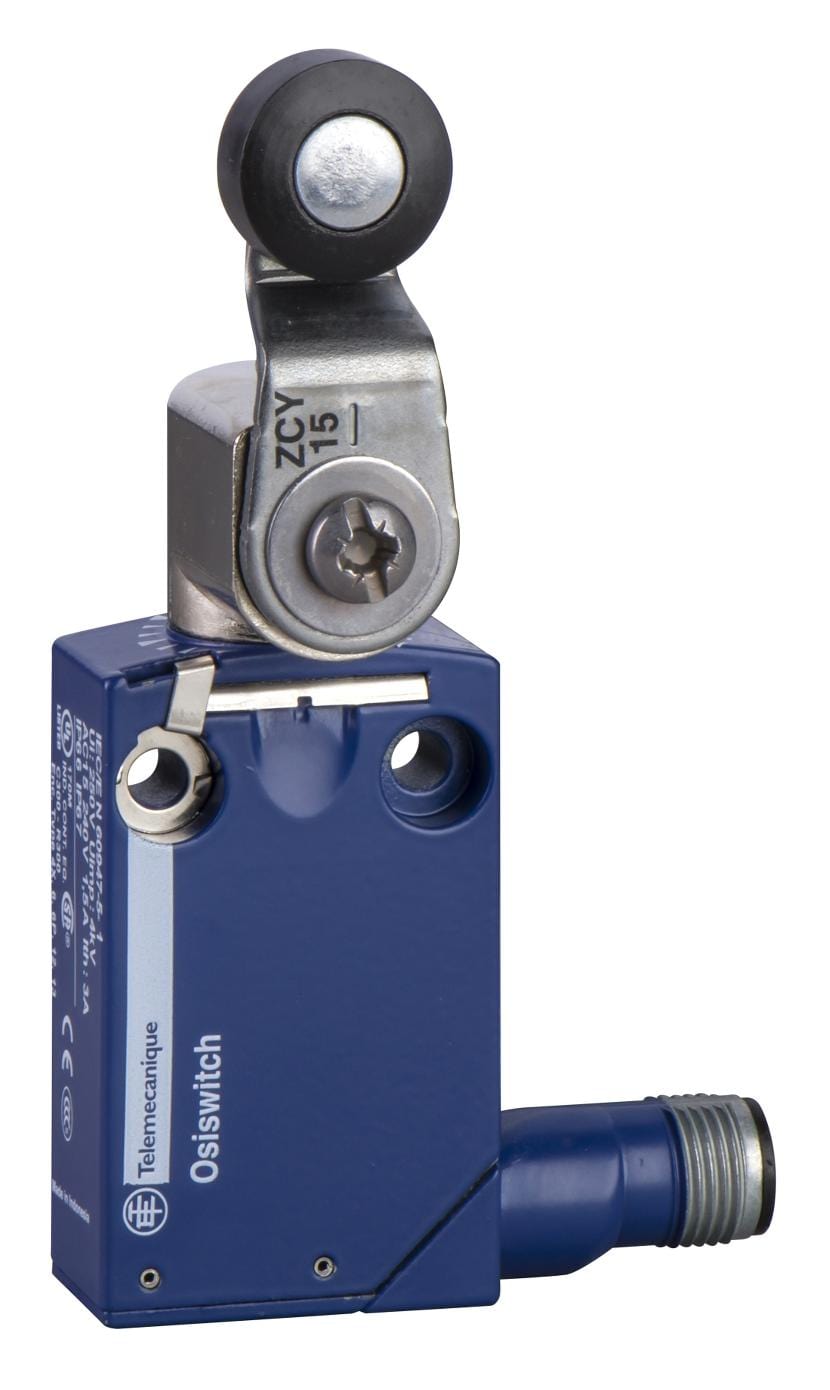 TELEMECANIQUE SENSORS Limit Switch XCMD2115M12 LIMIT SW, ROLLER LEVER, SPDT, 1.5A, 240V TELEMECANIQUE SENSORS 3130516 XCMD2115M12