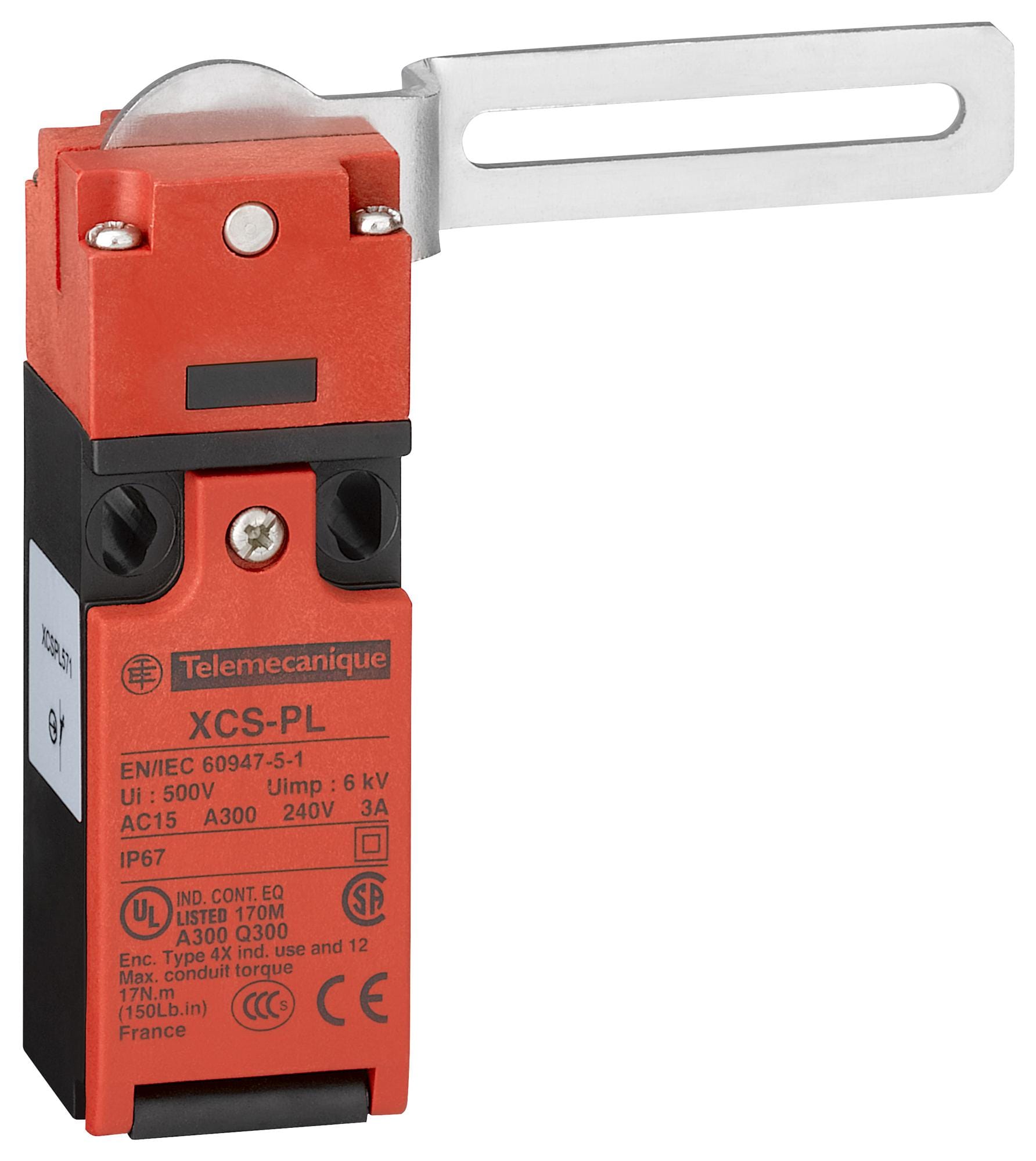 TELEMECANIQUE SENSORS Safety interlock XCSPL772 SAFETY SWITCH, DPST-NC, 6A, 120V TELEMECANIQUE SENSORS 3130653 XCSPL772