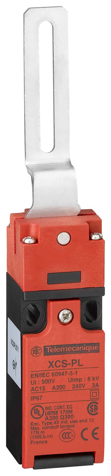 TELEMECANIQUE SENSORS Safety interlock XCSPL781 SAFETY SWITCH, DPST-NC, 6A, 120V TELEMECANIQUE SENSORS 3130655 XCSPL781