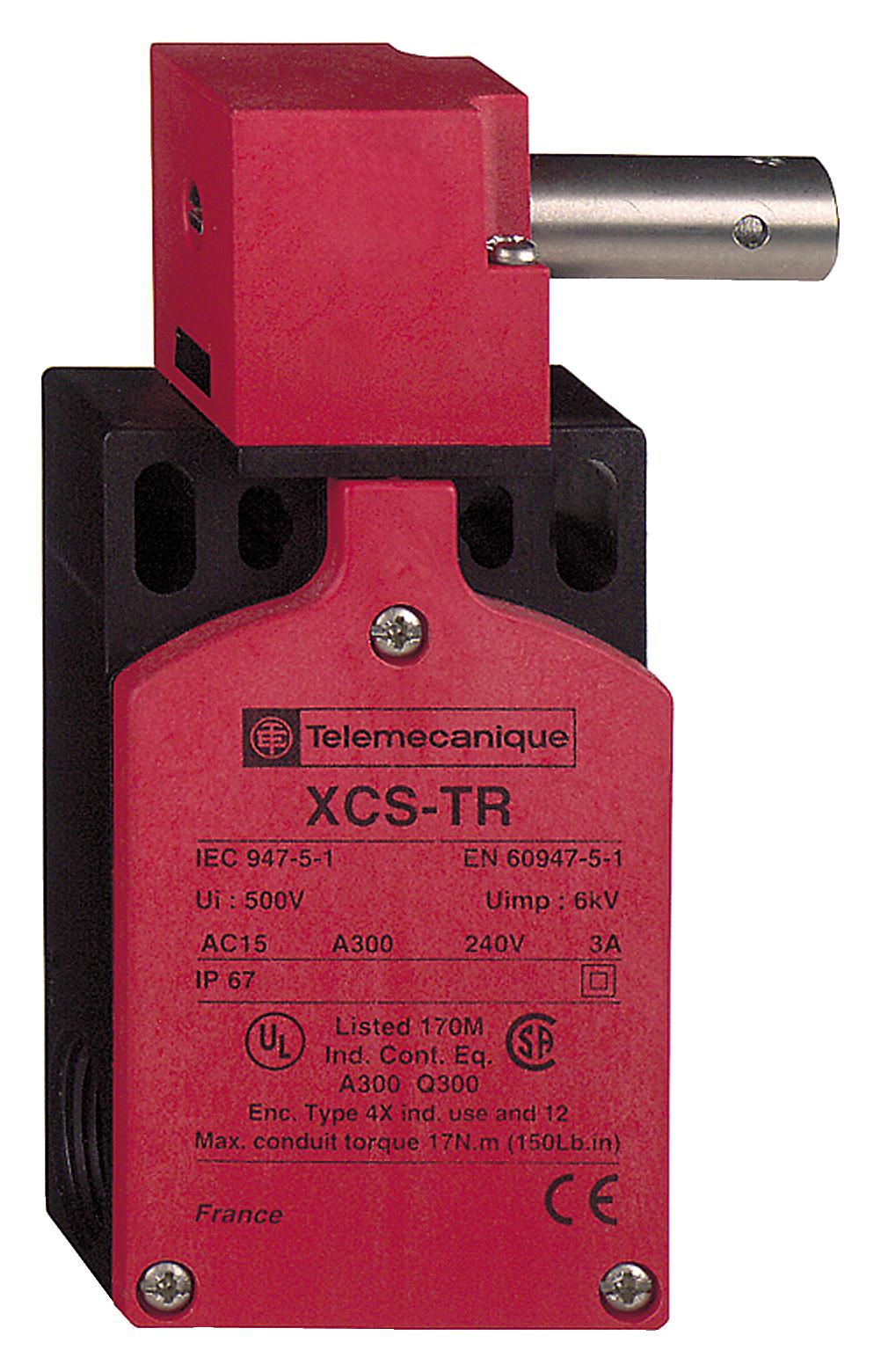 TELEMECANIQUE SENSORS Safety interlock XCSTR752 SAFETY SWITCH, DPST-NC/SPST-NO, 6A, 120V TELEMECANIQUE SENSORS 3130662 XCSTR752