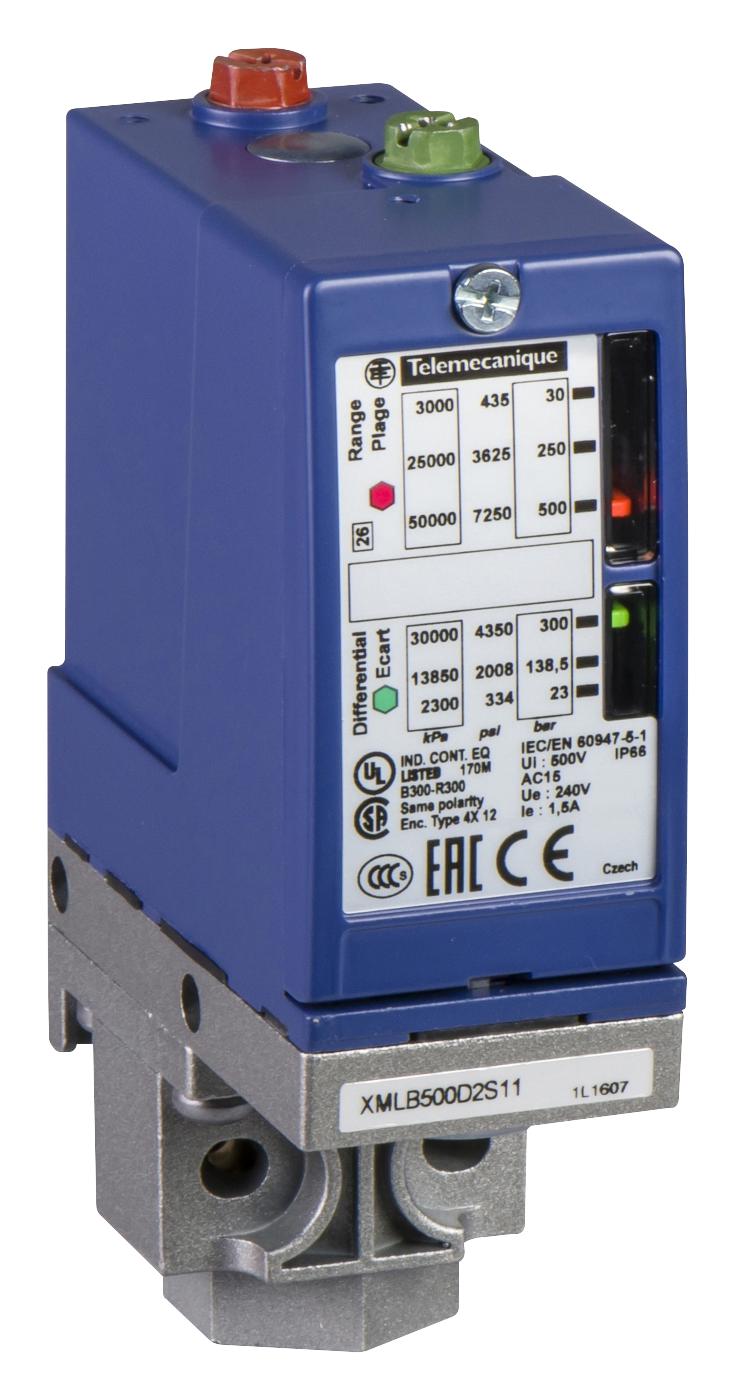 TELEMECANIQUE SENSORS Switches XMLB300N2S12 PRESSURE SWITCH, SPST-CO, 300BAR, PANEL TELEMECANIQUE SENSORS 3213168 XMLB300N2S12