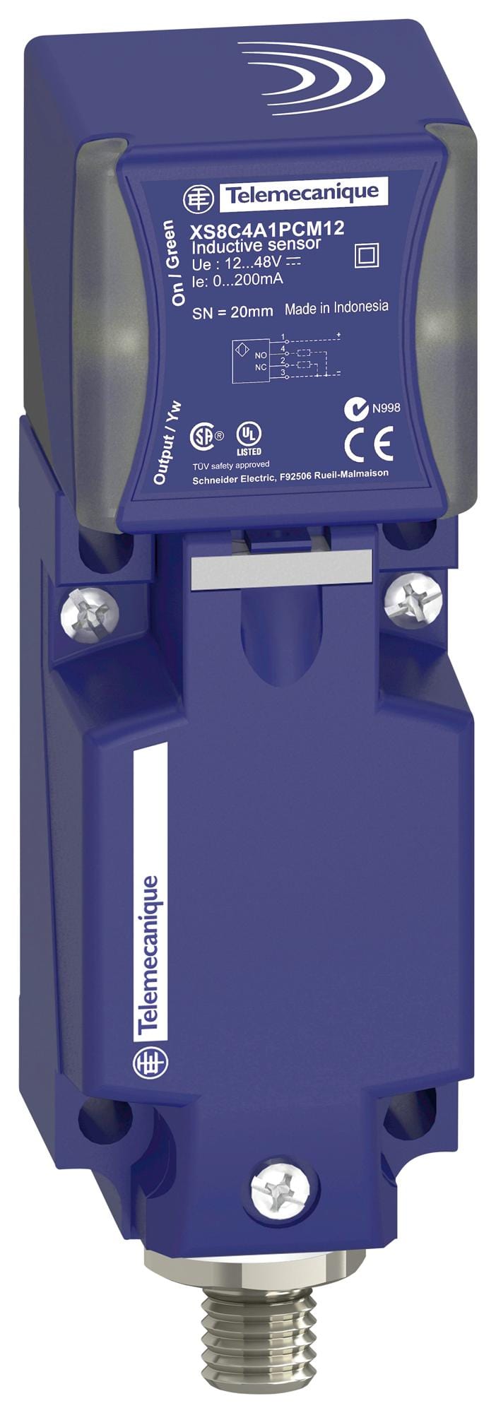 SCHNEIDER ELECTRIC Inductive XS8C4A4PCM12 INDUCTIVE SENSOR, 40MM, PNP, 48V SCHNEIDER ELECTRIC 3113783 XS8C4A4PCM12