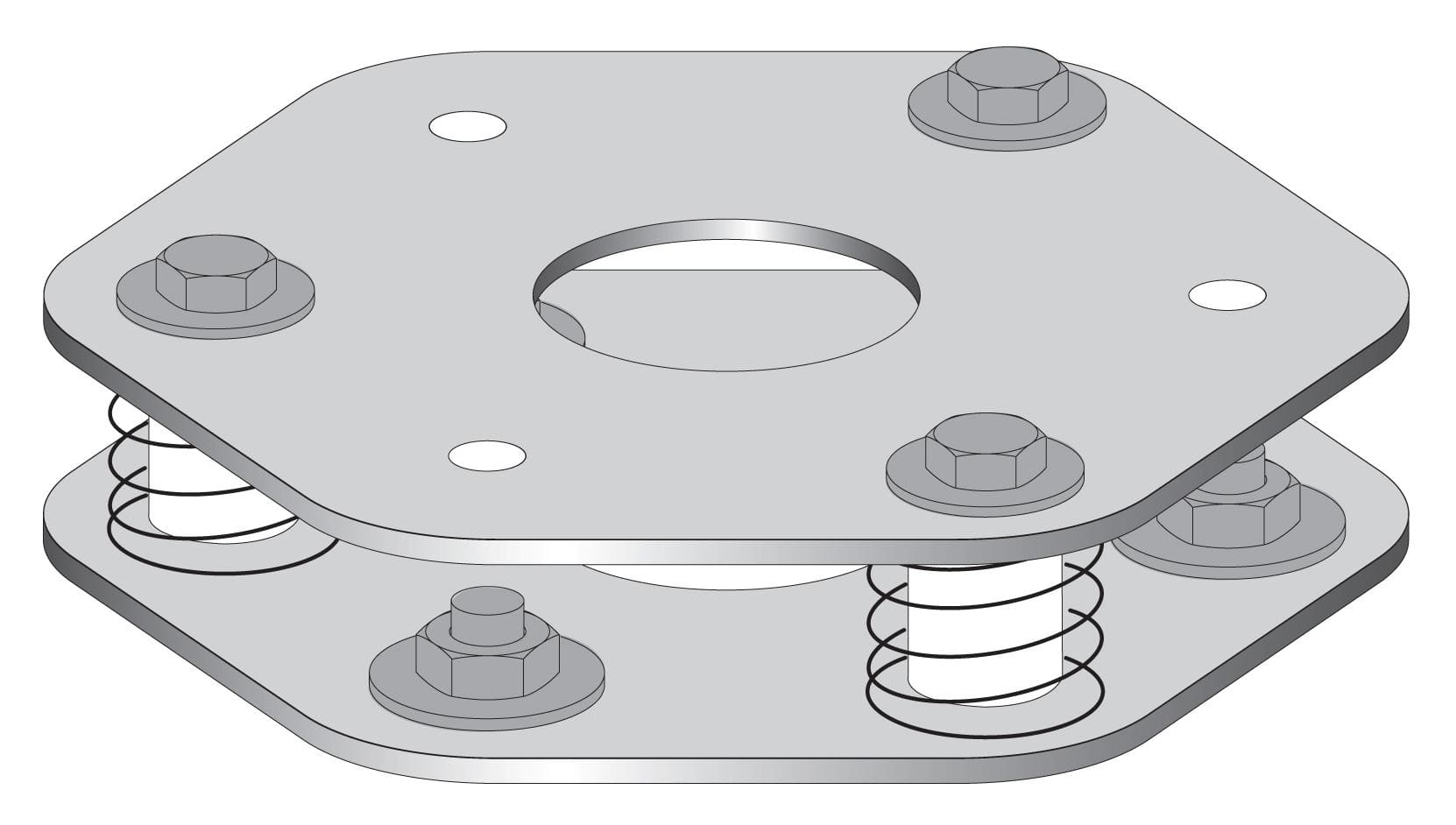 TELEMECANIQUE SENSORS Mounting Devices XUSZFB2 COLUMN FIXING BASE, 2 PLATE TELEMECANIQUE SENSORS 3130819 XUSZFB2