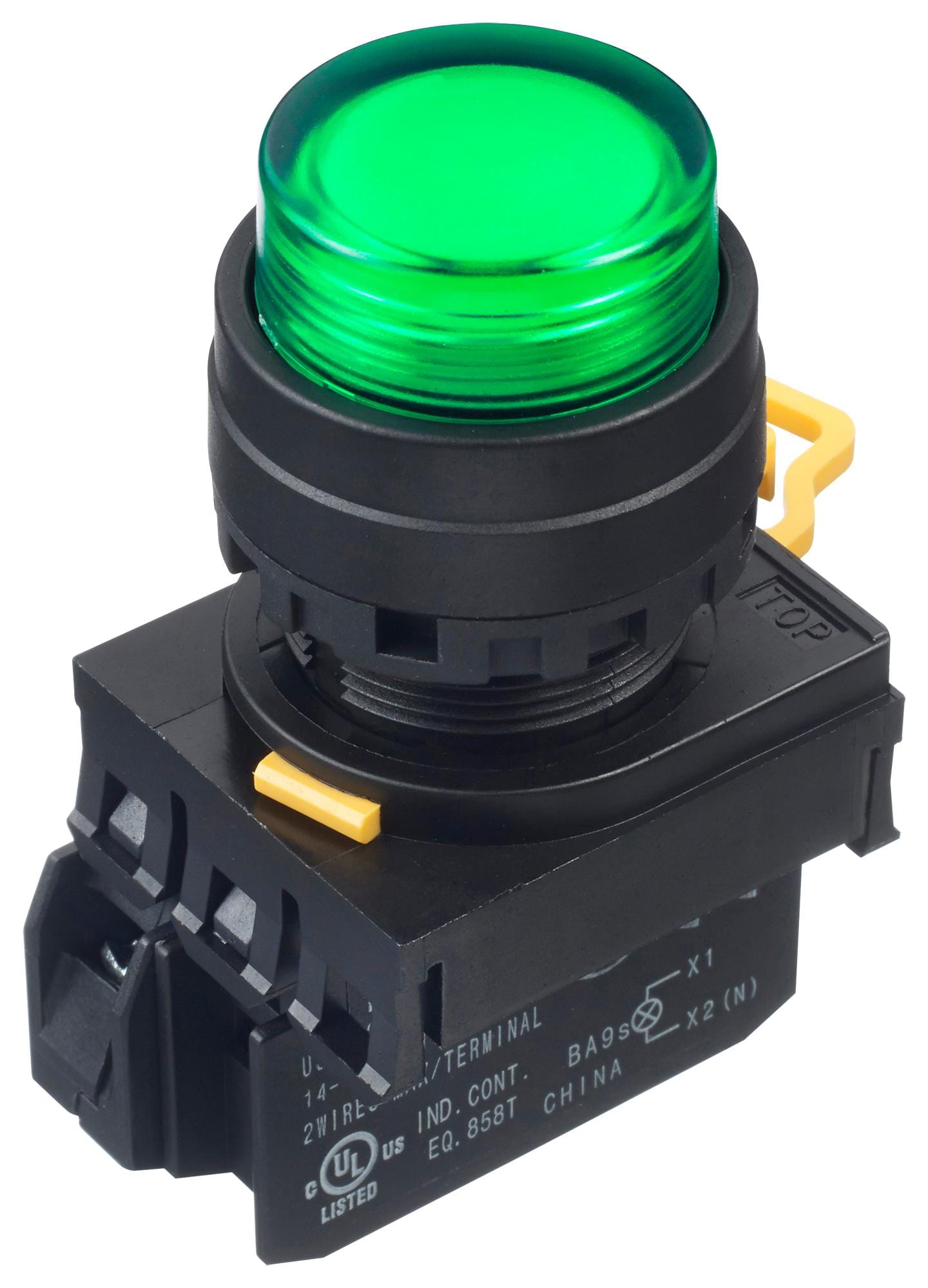 IDEC illuminated YW1L-A2E10QM3G PB SWITCH, SPST-NO, 240VAC, SCREW, GREEN IDEC 2833733 YW1L-A2E10QM3G