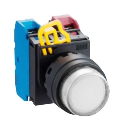 IDEC illuminated YW1L-A2E10QM3PW PB SWITCH, SPST-NO, 240VAC, SCREW, WHITE IDEC 2833734 YW1L-A2E10QM3PW