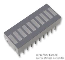 HDSP-4836 - 10 LEDs Bar Array, Red, Yellow, Green, 25.4mmX10.16mm, R 2.1V, Y 2.2V, G 2.1V/R 90mA, Y 60mA, G 90mA - BROADCOM