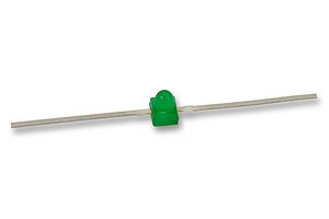 HLMP-7040 - LED, Green, Through Hole, 1.9mm, 10 mA, 2.1 V, 569 nm - BROADCOM