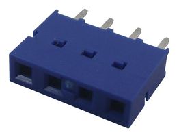 76341-304LF - PCB Receptacle, Board-to-Board, 2.54 mm, 1 Rows, 4 Contacts, Through Hole Mount, FCI Dubox 76341 - AMPHENOL COMMUNICATIONS SOLUTIONS