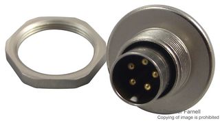 09 0415 00 05 - Circular Connector, 712 Series, Panel Mount Receptacle, 5 Contacts, Solder Pin - BINDER